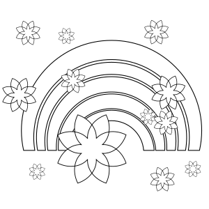 Rainbow Coloring Pages for Kids